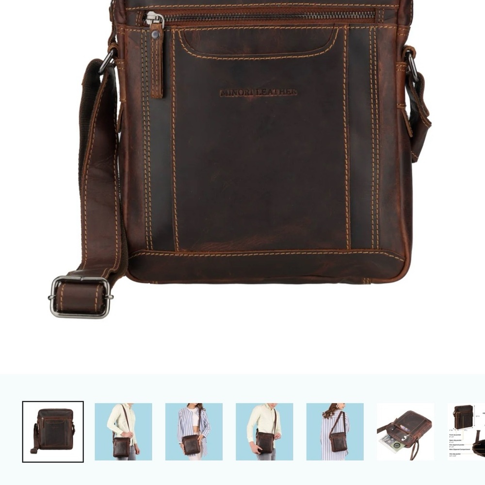 Brown Leather Crossbody Bag